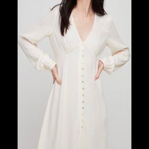 Aritzia Wilfred front slit button down midi dress